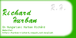 richard hurban business card